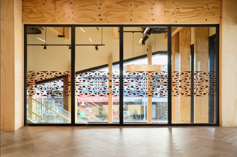 Interior painting detail on a Tauranga development